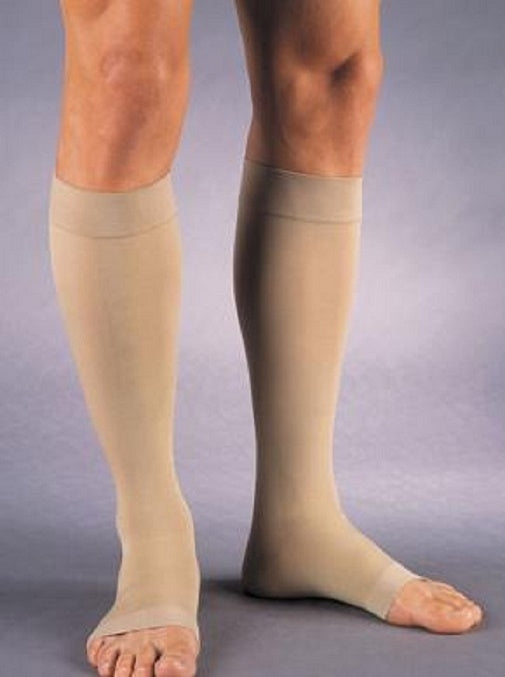 Compression Stocking, Knee Relief, 30-40mmhg, Open Toe, Large, Full Calf, Beige, 1/pr (Continental US Only)