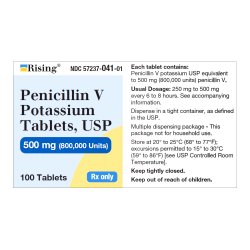 Penicillin V Potassium Tablets, 500mg, 100 Ct. (Rx) (US Only, Excluding IN and ND) (Product is Non-Returnable)