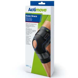 Actimove Knee Brace, Wrap Around with Simple Hinges, Condyle Pads, Black, Small (Continental US Only)