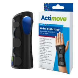 Wrist Stabilizer, Removable Metal Stay, Left or Right, Medium, 6-1/4" - 7-1/2", Black (Continental US Only)