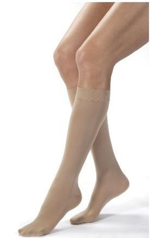 Compression Hose, Knee High, 30-40 mmHG, Closed Toe, Natural, Small (Continental US Only)