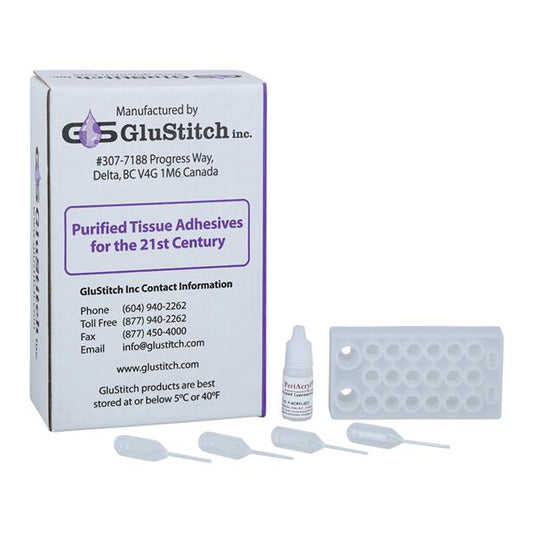 Oral Adhesive, 2 mL Bottle w/ Autoclavable Tray and 20 Pipettes, Clear  (ITEM MUST BE KEPT IN COLD STORAGE) (US Only)