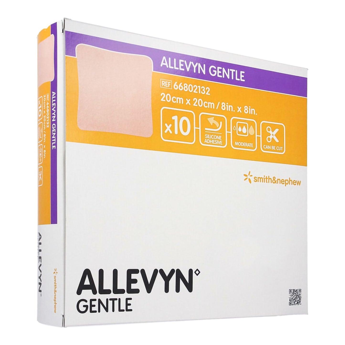 Allevyn Gentle Dressing, 8" x 8", 10/bx, 2 bx/cs (US Only)