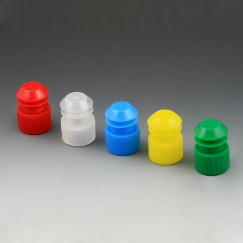 Test Tube Cap, 16mm, Flanged Plug, Orange, 1000/bg