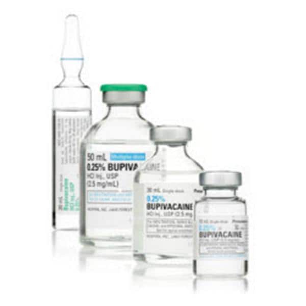 Bupivacaine Hydrochloride & Epinephrine Injection, USP, 1:200,000, 2.5 mg/ml, 30 ml Vial, Single Dose, Glass Teartop Vial, 25/bx (Rx) (Item is Non-Returnable) (We must have your Wholesale Drug License on File before shipping this product) (US Only, Excluding IN and ND)