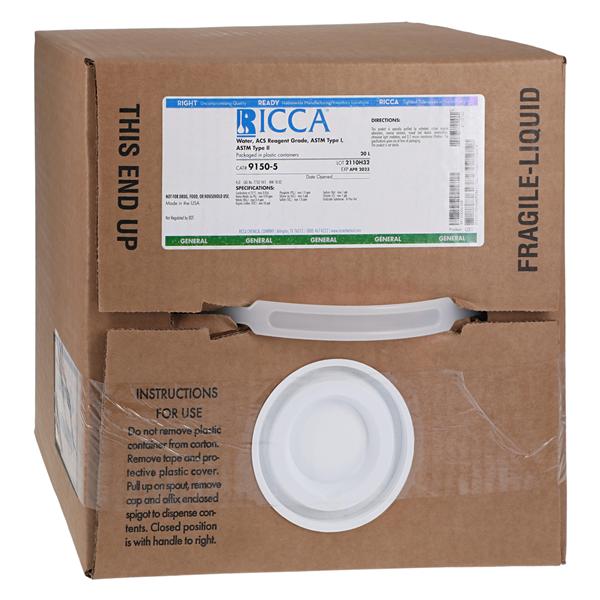 Water, Reagent Grade, 1/bx (DROP SHIP ONLY) (US Only) (Not Available For Sale into Canada)