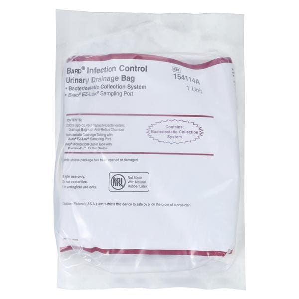Urinary Meter Bag, IC Anti-Reflux Valve, 2000 ml, Vinyl, Sterile, 20/cs (US Only)