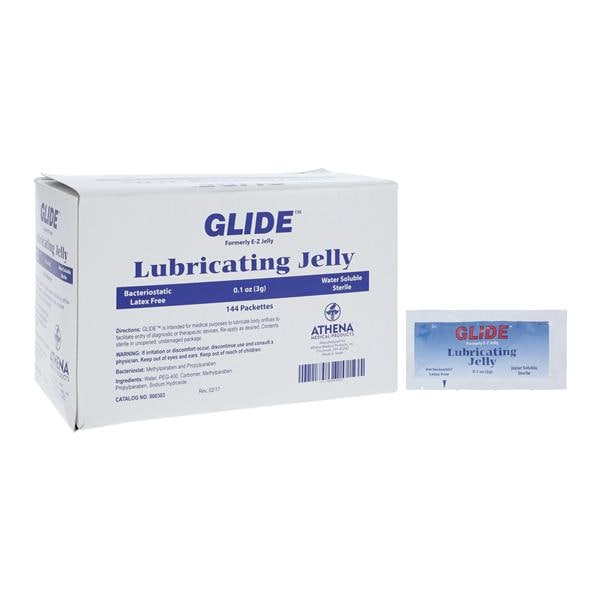 Jelly, Lubricating, 3 g packet, sterile, 144ea/bx, 12bx/cs