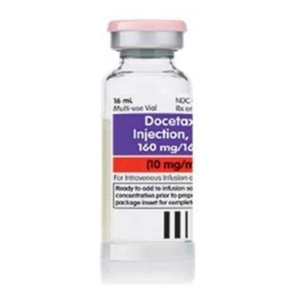 Docetaxel Injection, USP, 10 mg/ml, 16 ml Vial, Multiple Dose, Onco-Tain Glass Fliptop Vial (Rx) (Item is Non-Returnable) (We must have your Wholesale Drug License on File before shipping this product) (US Only, Excluding IN and ND)