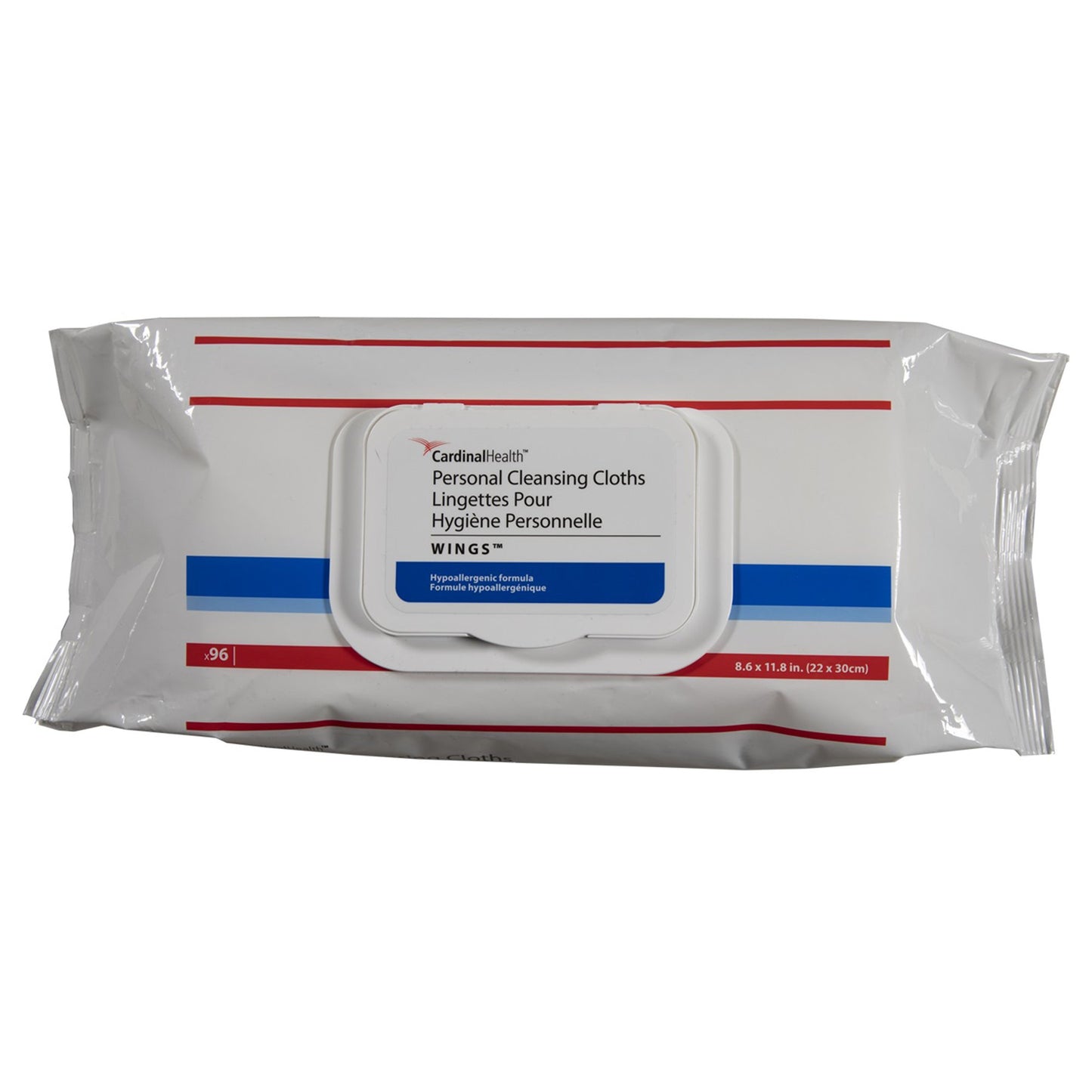 Personal Cleansing Cloths, 8.6" x 11.8", Soft Pack, 96/pk, 8 pk/cs (Continental US Only)