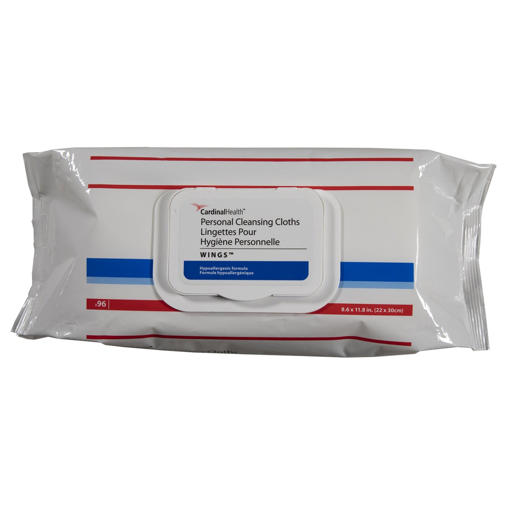 Personal Cleansing Cloths, 8.6" x 11.8", Soft Pack, 96/pk, 8 pk/cs (Continental US Only)