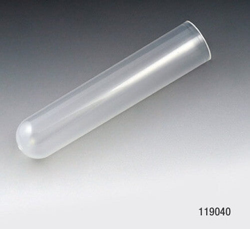 Test Tube, PP, 8 mL, 16 x 75mm, Non-graduated, w/ Rim, 2500/cs