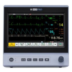 MDPro5500 Patient Monitor, 10", Touch Screen with CO2, WiFi, and 8GB internal memory, Standard configuration (ECG, NIBP, SpO2, RESP, 2-Temp, Pulse Rate, and open IBP ports), Internal G2 Sidestream CO2 uses traditional water traps and generic cannulas, Adult accessories included, and patient ready with a printer (DROP SHIP ONLY)