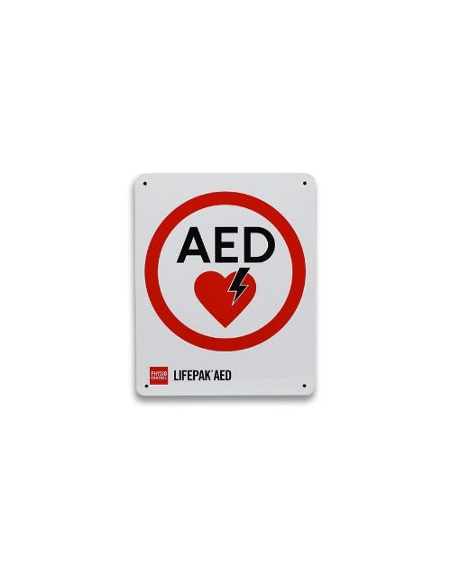 AED Wall Sign, Traditional, With Logo, Flat, 8" x 10" (Distributor Agreement Required - See Manufacturer Details Page)