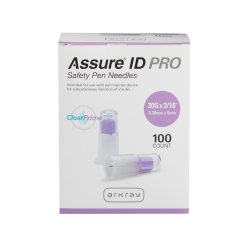 Assure ID PRO Safety Pen Needle, 30G x 5mm, 100/bx