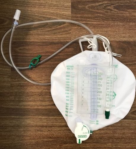 Urine Meter, 350 ml, Safety-Flow Outlet Device, 10/cs (US Only)