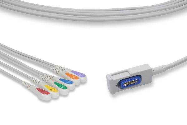 ECG Leadwire Cable, 6 Leads, Snap, AHA, Zoll Compatible (DROP SHIP ONLY) (Freight Terms are Prepaid & Added to Invoice - Contact Vendor for Specifics)