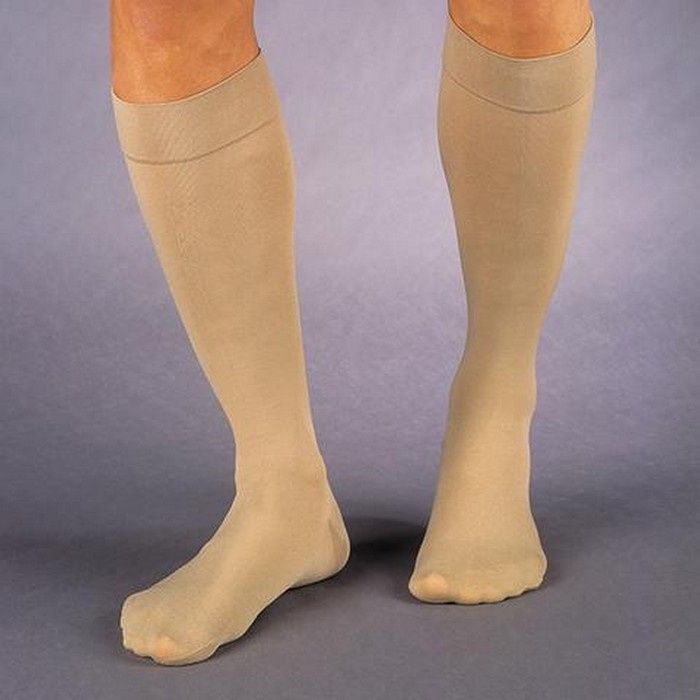Compression Stocking, Knee Relief, 30-40mmhg, Closed Toe, Petite Medium, Beige, 1/pr (Continental US Only)