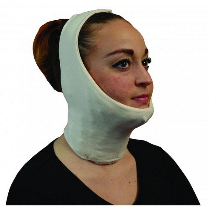 JoViPak Extended Chin Strap, Organic Cotton & Spandex, Large, Ivory (Continental US Only)