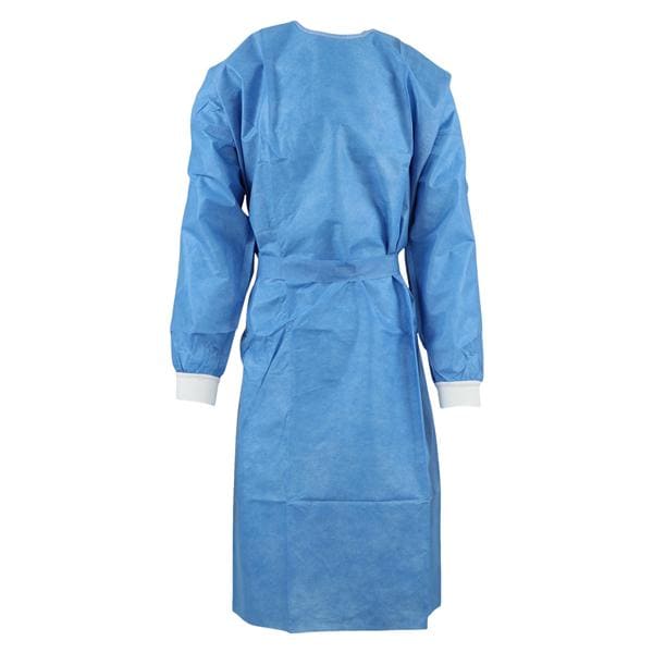 Procedure Gown, Hook/Loop Neck Closure, Knit Cuffs, Waist Belt, Blue, Universal, Non-Sterile, 10/pk, 6 pk/cs (Continental US Only) (On Vendor Allocation - Availibility May Be Limited)