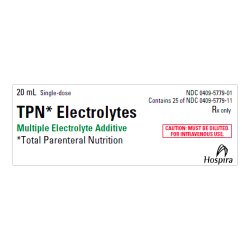 TPN Electrolytes, 20 ml Vial, Single Dose, Plastic Fliptop Vial, 25/bx