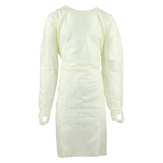 Over-the-Head Isolation Gown, SMS, with Elastic/Thumbhook Wrist, Yellow, X-Large, 10/pk, 10 pk/cs (Continental US Only) (On Vendor Allocation - Availibility May Be Limited)