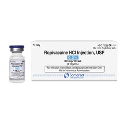 Ropivacaine HCl, 2 mg/ml, 10 ml, SDV, 10/ct (Rx) (US Only, Excluding IN and ND) (Product is Non-Returnable)