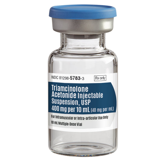 Triamcinolone Acetonide Injectable Suspension, USP 40mg/mL, 10mL Vial, 1/bx (Rx) (US Only, Excluding IN and ND) (Product is Non-Returnable)