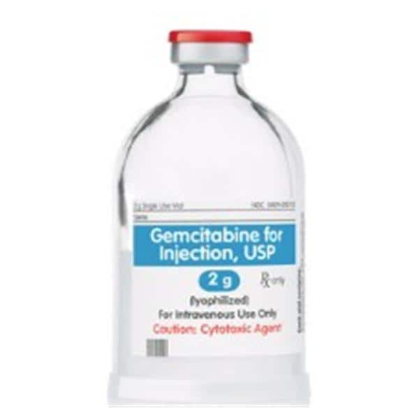 Gemcitabine for Injection, USP, Lyophilized, 2 g Vial, Single Dose, Onco-Tain Glass Fliptop Vial (Rx) (Item is Non-Returnable) (We must have your Wholesale Drug License on File before shipping this product) (US Only, Excluding IN and ND)
