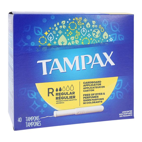Tampax Regular Tampons, 40/bx, 12 bx/cs (72 cs/plt) (Item on Manufacturer Backorder - Inventory Limited when made Available)