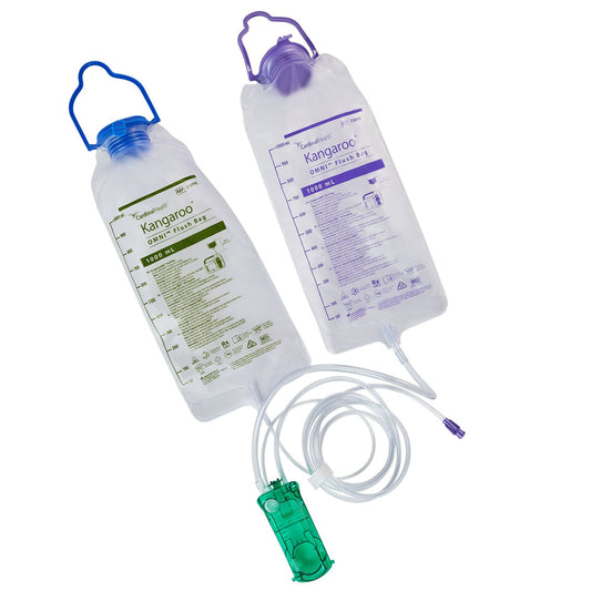 Kangaroo OMNI 1000 ml Thick Formula Pump Set, with 1000 ml Flush Bag, 30/cs (Continental US Only)