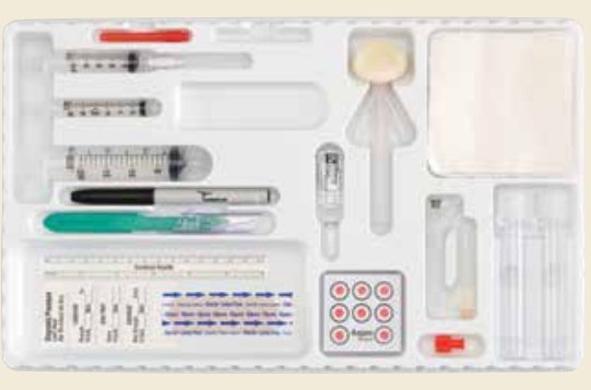 Conventional Soft Tissue Biopsy Tray, 1% Lidocaine Glass Ampule 5 ml, ChloraPrep Applicator, 2% Orange Tint, 3 ml, 10/cs