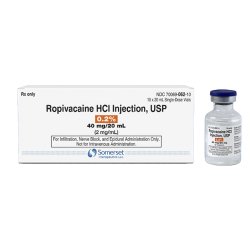 Ropivacaine HCl, 2 mg/ml, 20 ml, SDV, 10/ct (Rx) (US Only, Excluding IN and ND) (Product is Non-Returnable)