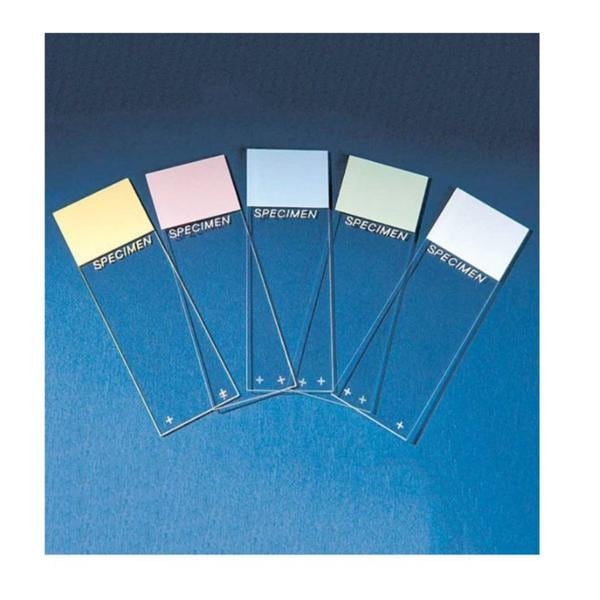 Colorfrost Plus Positive Charged Adhesion Microscope Slide, Frosted End, Green, 25mm x 75mm x 1mm, 144/gr, 10 gr/cs (Continental US Only)