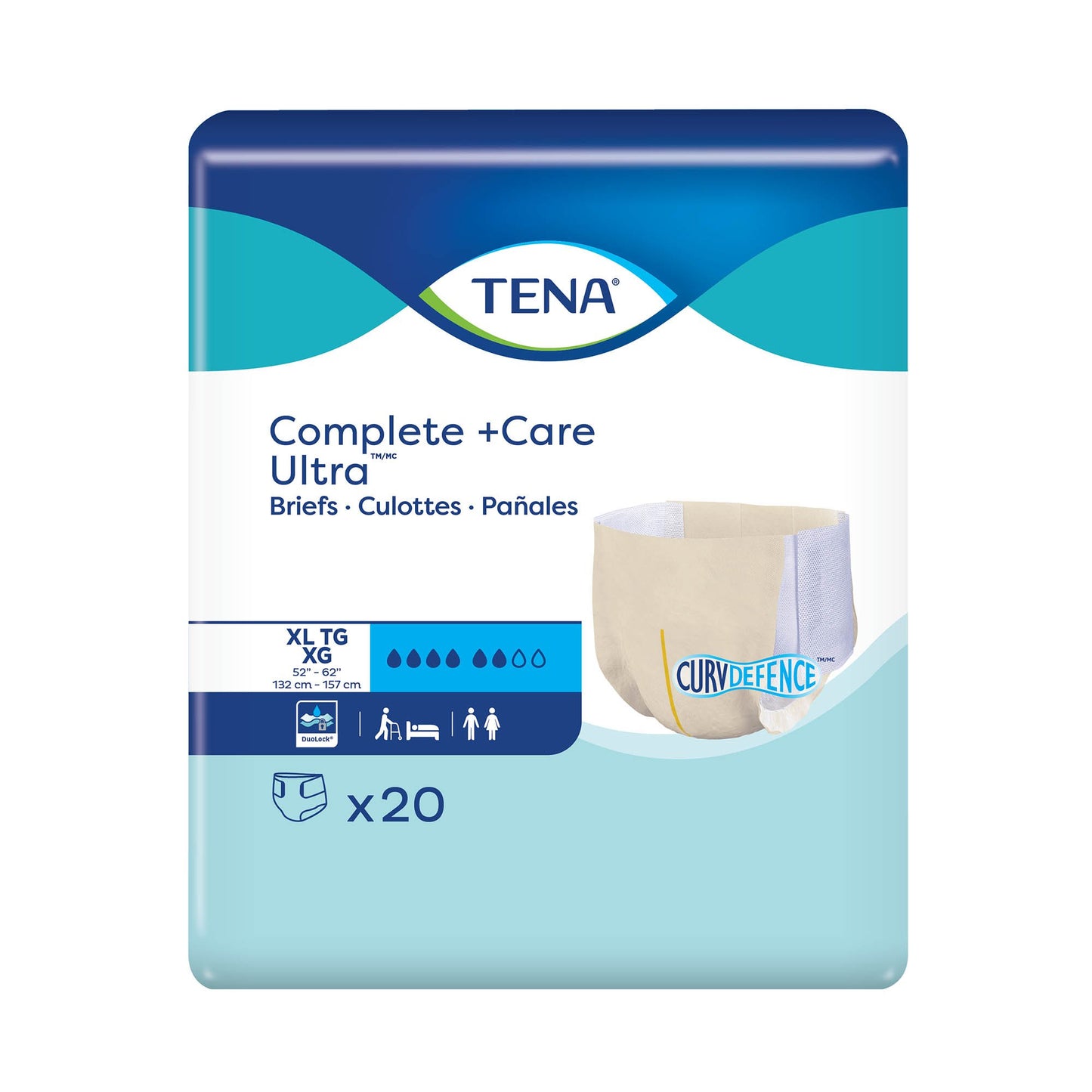 Complete + Care Ultra, Brief, X-Large, 20/pk, 4 pk/cs