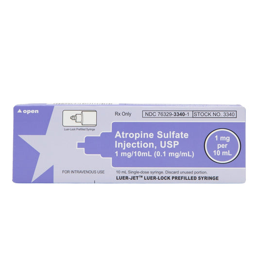 Atropine Sulfate, Preservative Free 0.1 mg / mL Injection 10 mL EACH (1021580)