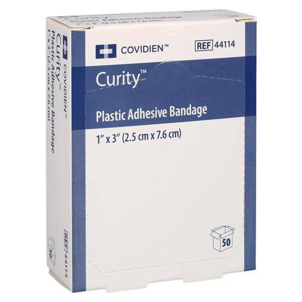 Adhesive Bandage, 1" x 3", Plastic, 50/bx, 24 bx/cs (Continental US Only)