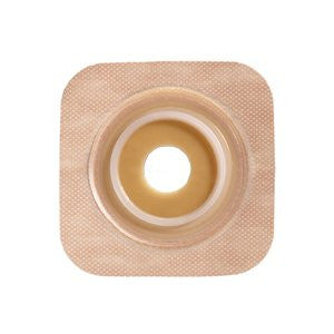 Skin Barrier with Tape Collar, Pre-Cut,  Flexible, Tan, 2 1/4" Flange, 1 3/4" Stoma Opening, 10/bx (Continental US Only)