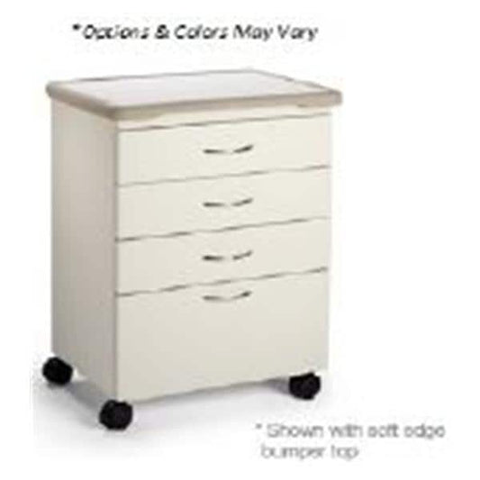 Mobile Treatment Cabinet, (3) 4in Drawers, 8in Drawer,18" Deep, 3" Casters, w/ Locks, Pebble (S), Kydex, Contour Profile (Pricing subject to change depending on build  Please reach out to Midmark Customer Service Team for pricing)  (US Only) (DROP SHIP ONLY) (Delivery Info Sheet Required) 