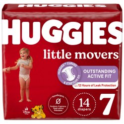 Little Movers, Size 7, Jumbo Pack, 14/pk, 4 pk/cs