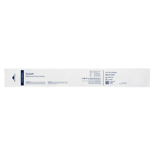 Catheter, TruCath, 100% Silicone Foley Catheter, 3-Way, 30ml Balloon, 16fr, 12ea/cs