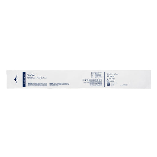 Catheter, TruCath, 100% Silicone Foley Catheter, 2-Way, 10ml Balloon, 22fr, 12ea/cs