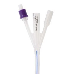 Catheter, TruCath, 100% Silicone Foley Catheter, 3-Way, 30ml Balloon, 22fr, 12ea/cs