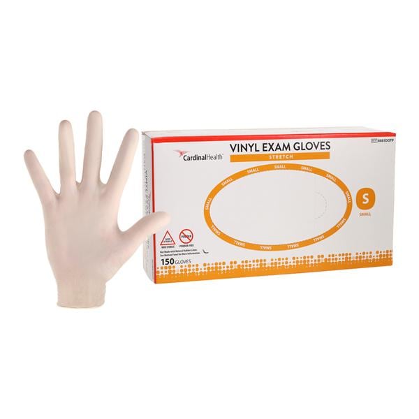 Gloves, Vinyl Exam, Stretch, Powder-Free (PF), Small, Non-Sterile, 150/bx, 10 bx/cs (Continental US Only)