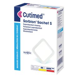 Wound Dressing Cutimed Sorbion, Sachet, S, Super Absorbent, 5" x 5", 10/bx (Continental US Only)