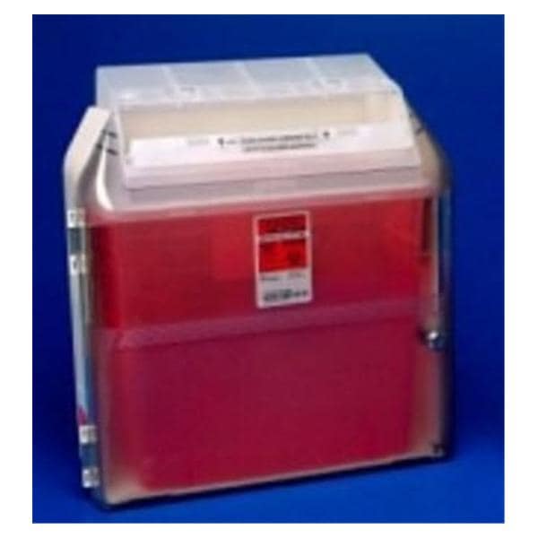 SharpSafety Sharps Container, Hinged Lid, 8 Gal, Red, 10/cs (For Sale to Authorized NovaPlus Customers Only) (Continental US Only)