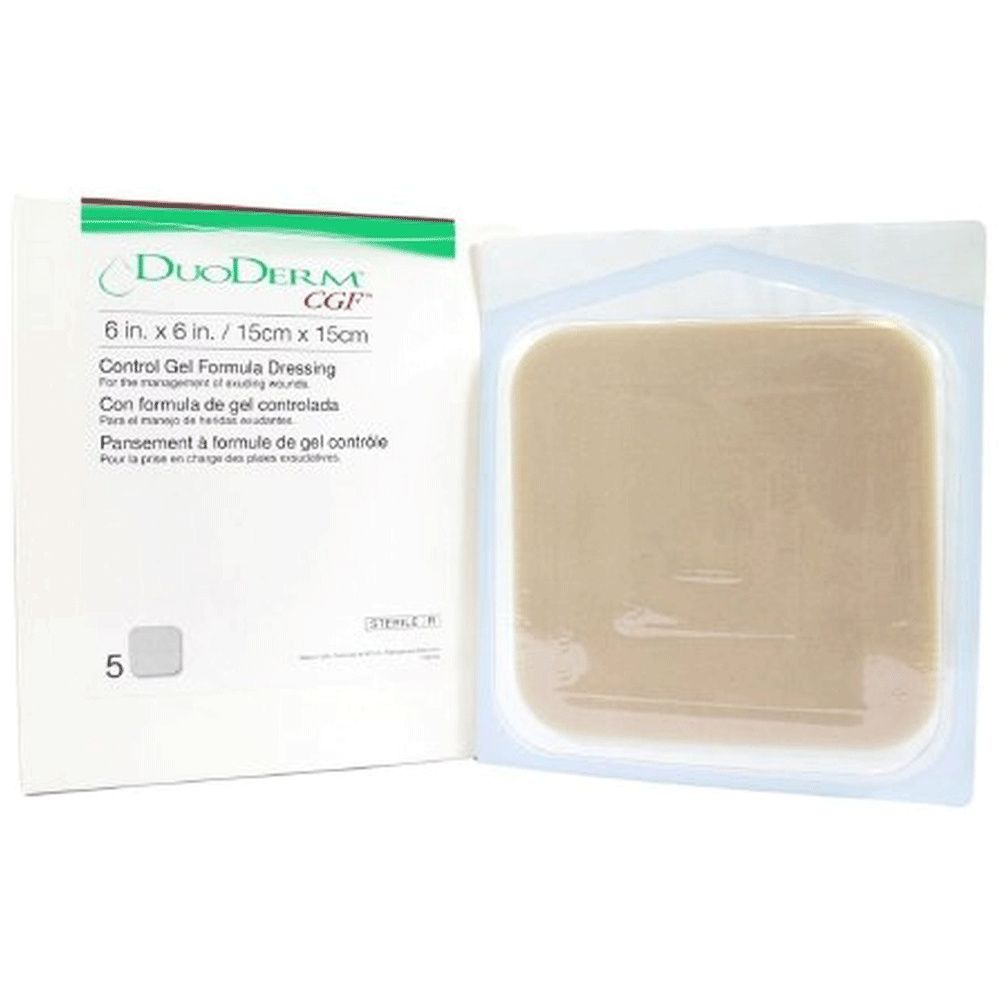 Hydrocolloid Dressing, Square, 6" x 6", Sterile, 20/bx (Continental US Only)