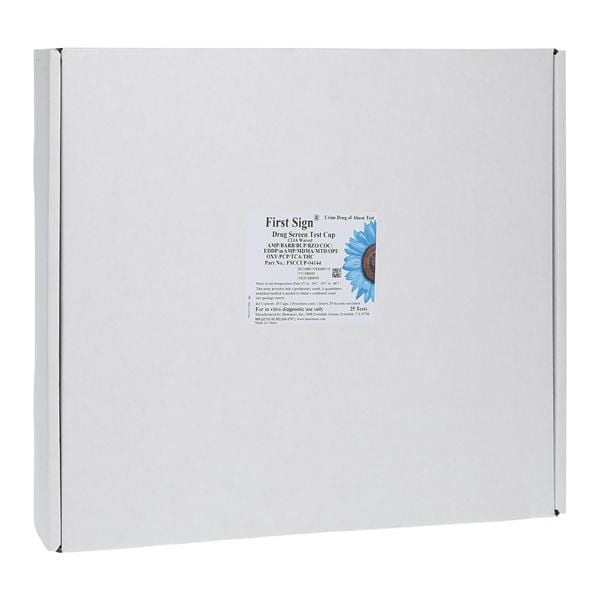 14 Panel Cup - AMP/BARB/BUP/BZO/COC/EDDP/mAMP/MDMA/MTD/OPI/OXY/PCP/TCA/THC, 25/bx