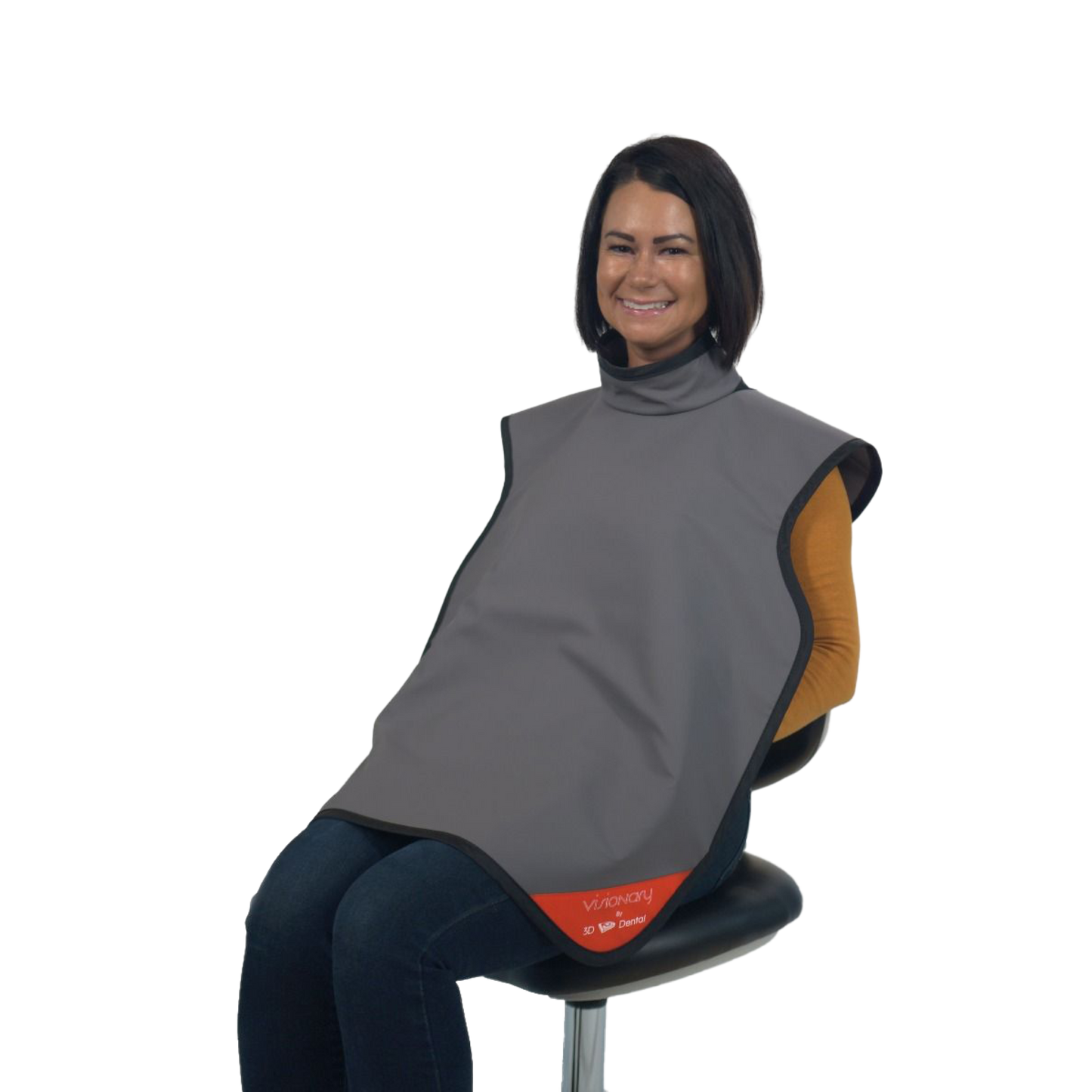 Lead Free X-Ray Apron Adult W/Collar Grey (DROP SHIP ONLY)