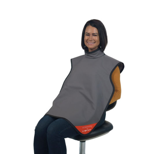 Lead Free X-Ray Apron Adult W/Collar Grey (DROP SHIP ONLY)